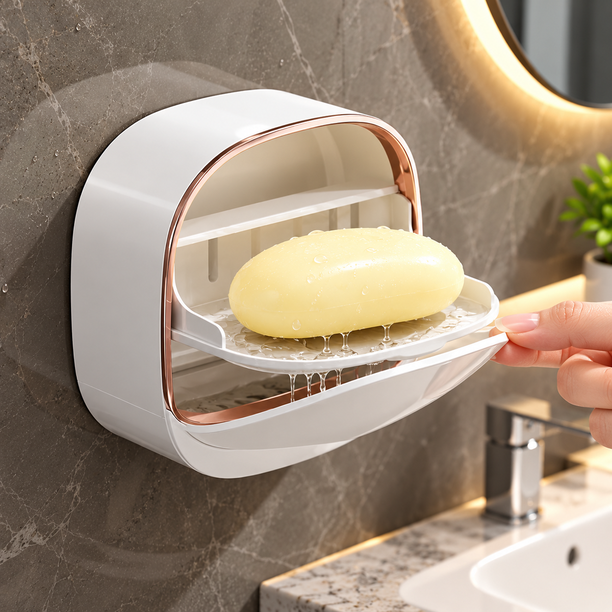 Covered Soap Holder with Drain Tray | Buy 1 Get 1 Free